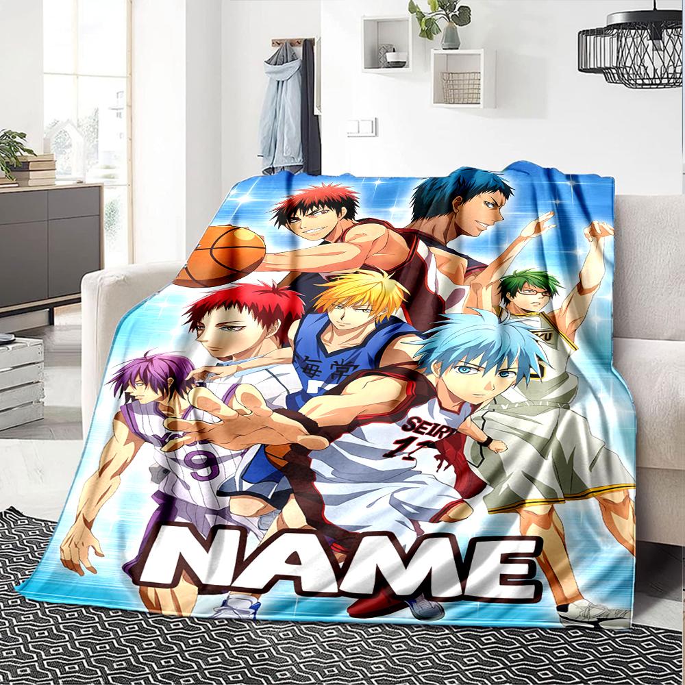 Customiz Name Personality Kuroko's Basketball Blanket Soft &Warm Sofa Office Bed Travel Lunch Break Blanket, Gift Suitable All Seasons