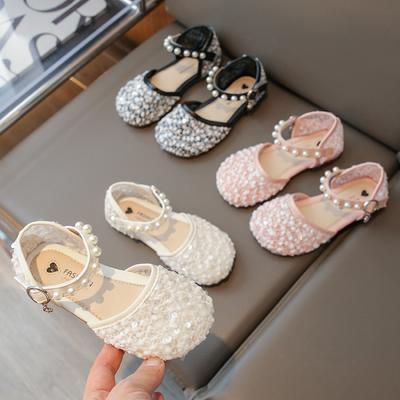 Prinzessin Schuhe Mädchen Frühling Herbst Kristall Schuhe Mädchen Schuhe 2024 Neue Sommer Weichen Sohlen Einzelnen Schuhe Mädchen Kleine Leder Schuhe