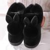 Autumn Winter Cotton Slippers Fur Rabbit Home Warm Thick Bottom Indoor Cotton Shoes Womens Slippers Cute Fluffy Cat Slippers