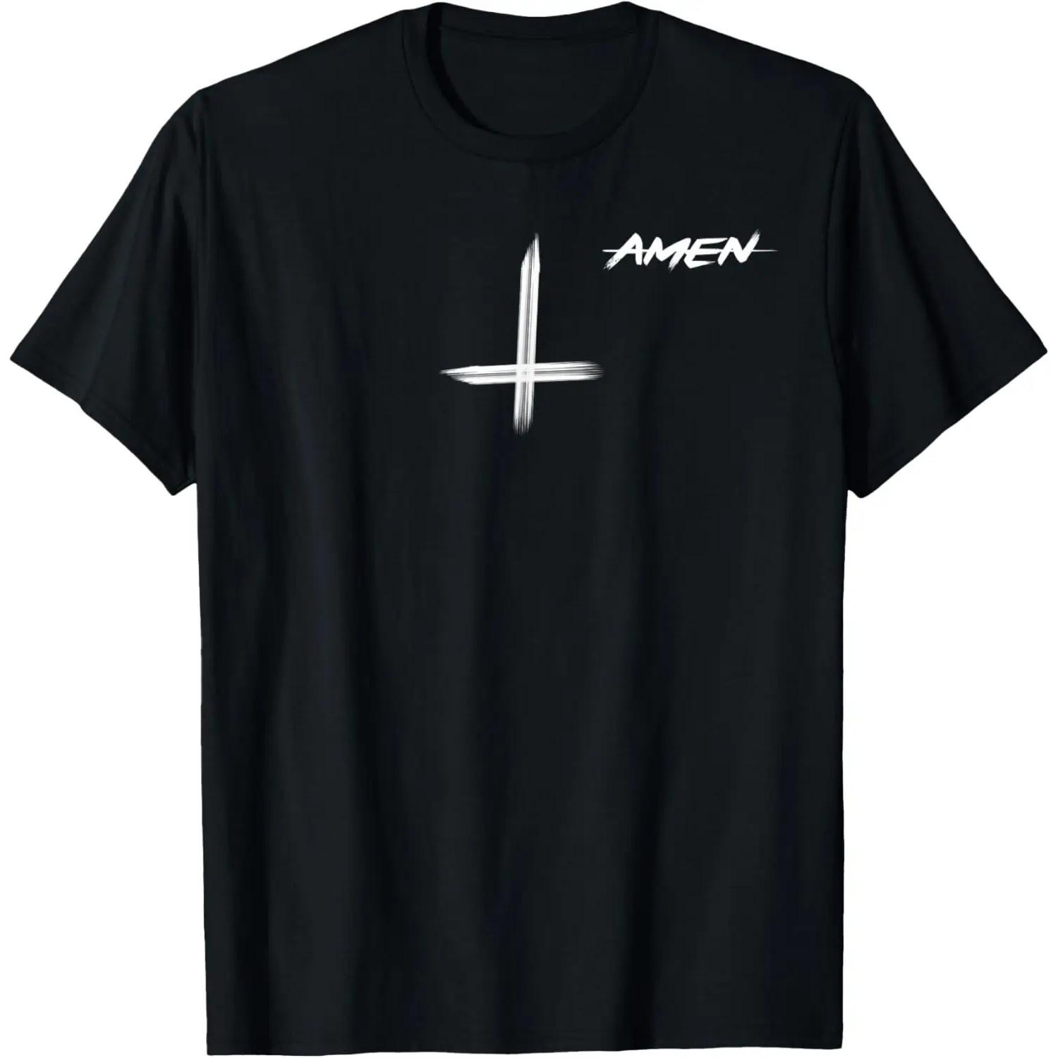 Футболка с перевернутым крестом AMEN S