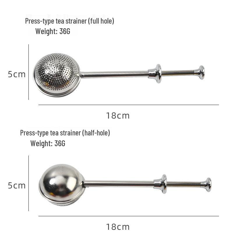 Stainless Steel Teapot with Press-Type Tea Infuser Strainer