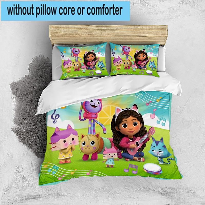 3PCS Colorful Friends Dollhouse 3pcs Bedding,Including 3PCS Duvet Cover And 2pcs Pillowcases Perfect for Christmas,Ideal for Bedroom, Dormitory