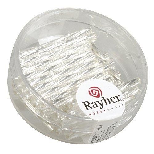 Accessoire de moule - RAYHER HOBBY - CHEVILLES EN VERRE TWISTED 20 MM - Verre - Argent - Vendu à l'unité