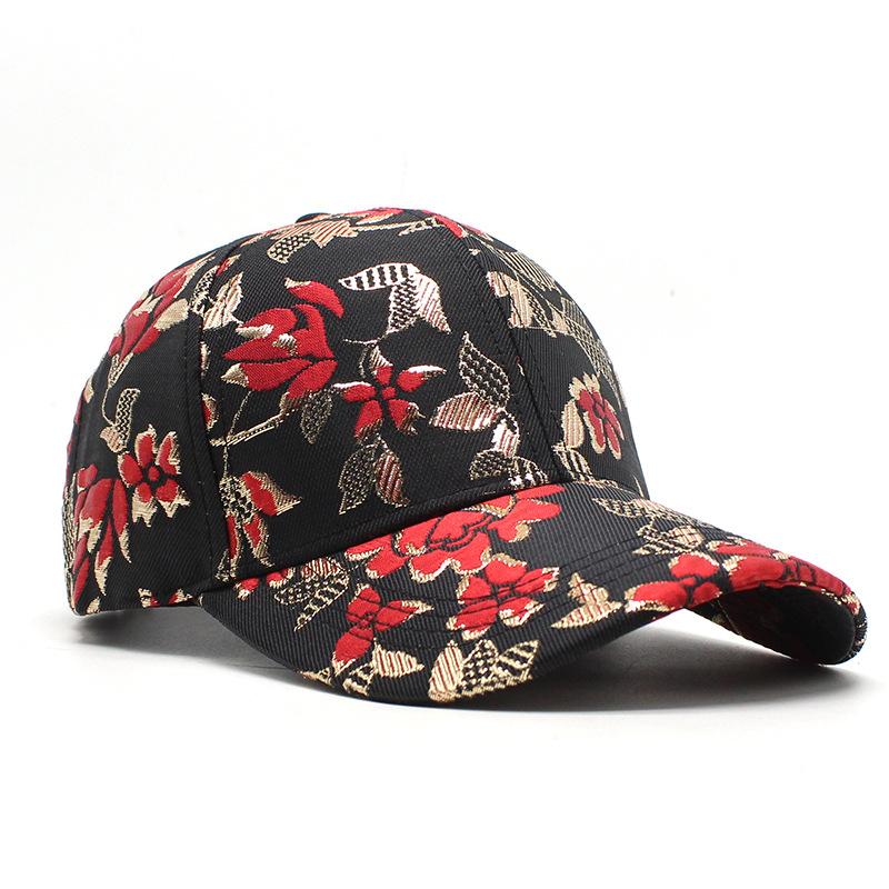 High Quality Printed Hip Hop Baseball Cap Pure Cotton Gold Thread Baseball Hat Printed Duck Tongue Sun Hat