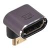 270 Degree Mini HD to HD Adapter with LED Light Support 8K UHD2.1 Plug and Play Mini HD Male to HD Female Converter for