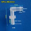 10Pcs M6-M12 To 4-12mm Pagoda Elbow Connector Plastic Hose Fittings  for Aquarium Fish Tank Fittings