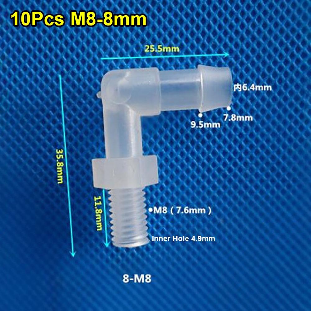 10Pcs M6-M12 To 4-12mm Pagoda Elbow Connector Plastic Hose Fittings for Aquarium Fish Tank Fittings