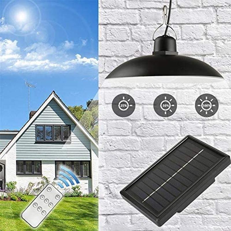 2 Solar Chandeliers Outdoor Waterproof 60LED Solar Lights with Remote Control Switch Lighting, Used for Garden Floodlights, Courtyard Street Lights