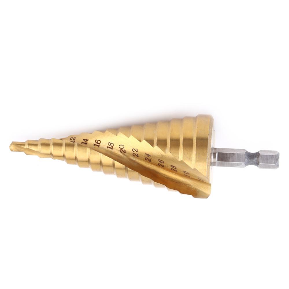 Hex Shank High Speed Steel Drill Bit High Speed Steel Titanium Coated Drill Bit  Drilling Wood