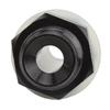 Fuel Cell Bulkhead Fitting with PTFE Washer Black Anodized 6061‑T6 Aluminum Alloy Connector for Most Fluid