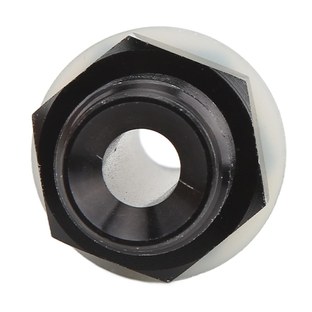 Fuel Cell Bulkhead Fitting with PTFE Washer Black Anodized 6061‑T6 Aluminum Alloy Connector for Most Fluid