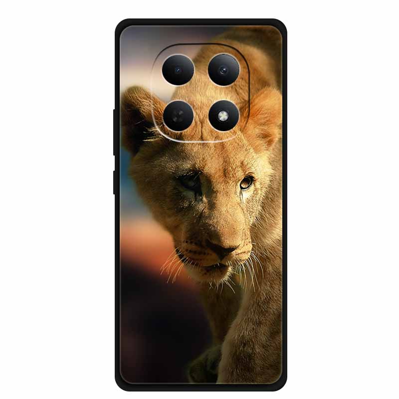 Cover For Xiaomi POCO M8 Case Funda For POCO M 8 Bumper Protective Luxury TPU Soft Silicone Back Phone Cover Animals Lion Tiger