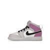Air Jordan 1 Mid PS Barely Grape Kinder-Sneaker Lila Schwarz Weiß DQ8424-501