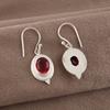 Roter Granat Schmuck, 925 Sterling Silber Ohrringe, handgefertigte Edelstein Schmuck Ohrringe für den Gedenktag