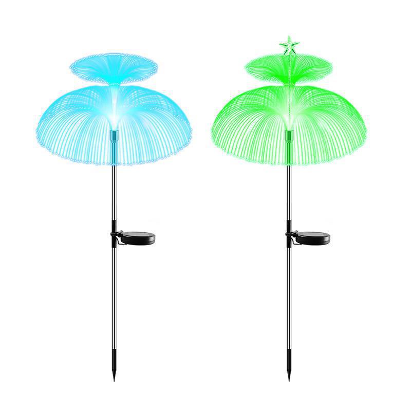 Jellyfish Solar Balcony Light: Seven-Color LED Fiber Optic Courtyard Glow