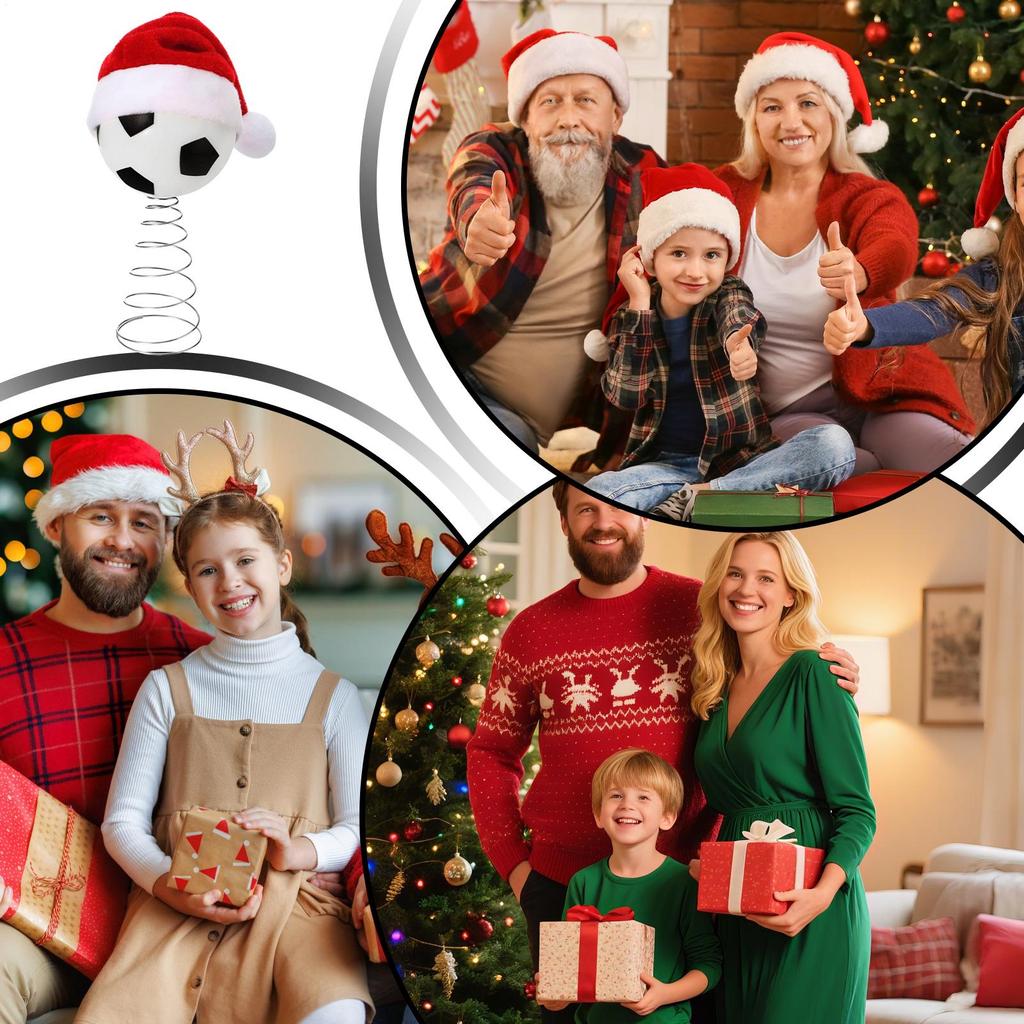 Christmas Tree Topper Football Christmas Tree Topper Christmas Home Ornament Table Display for Men Senior Fans Players and Teams