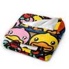 Yellow Duck Love Blanket  Warm Fashion Plush Throw Blanket For Boy Girl Couch Bed Flannel Bedspread Bed Cover