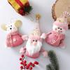Christmas Pink Doll Decorations Deer Snowman Xmas Tree Decorations Santa Claus Gifts Ornaments for New Year Party Supplies