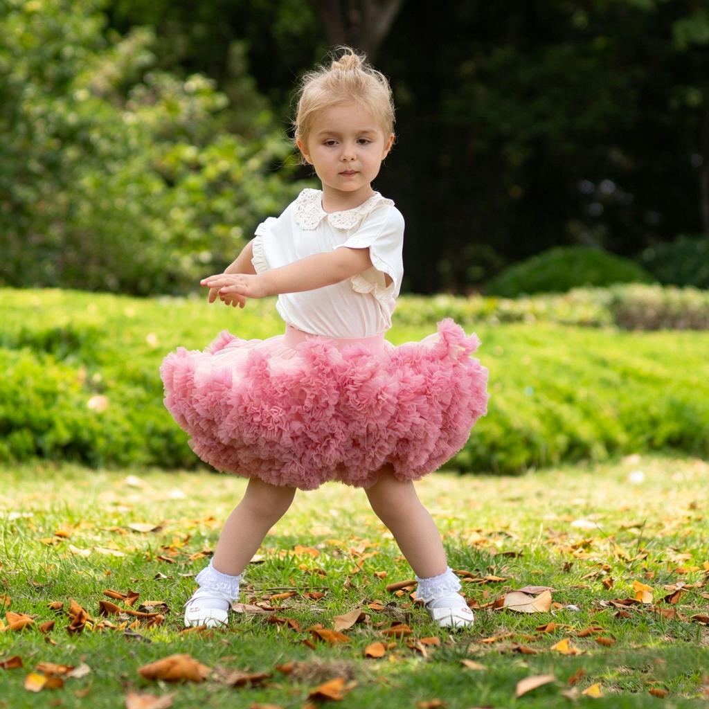 Girls' Fluffy Tutu Skirt: Summer Toddler Cheerleading Costume