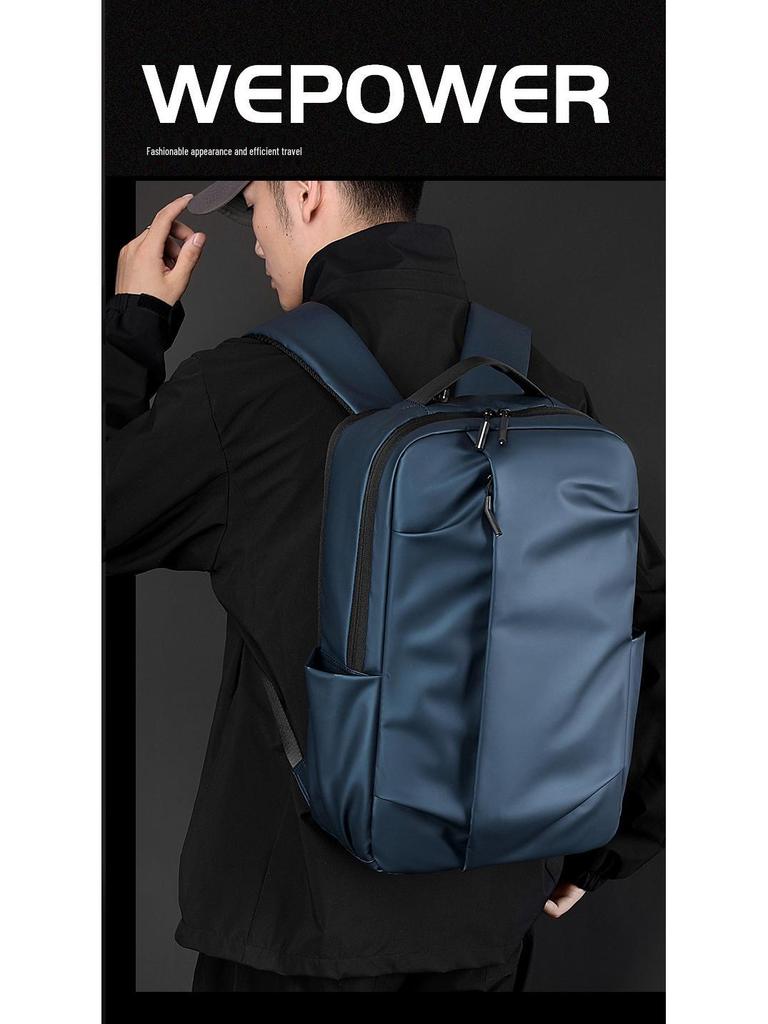 Unisex Large Capacity Fashion Backpack: Trendy, Waterproof, High-End Commuter and Travel Bag with Laptop Compartment