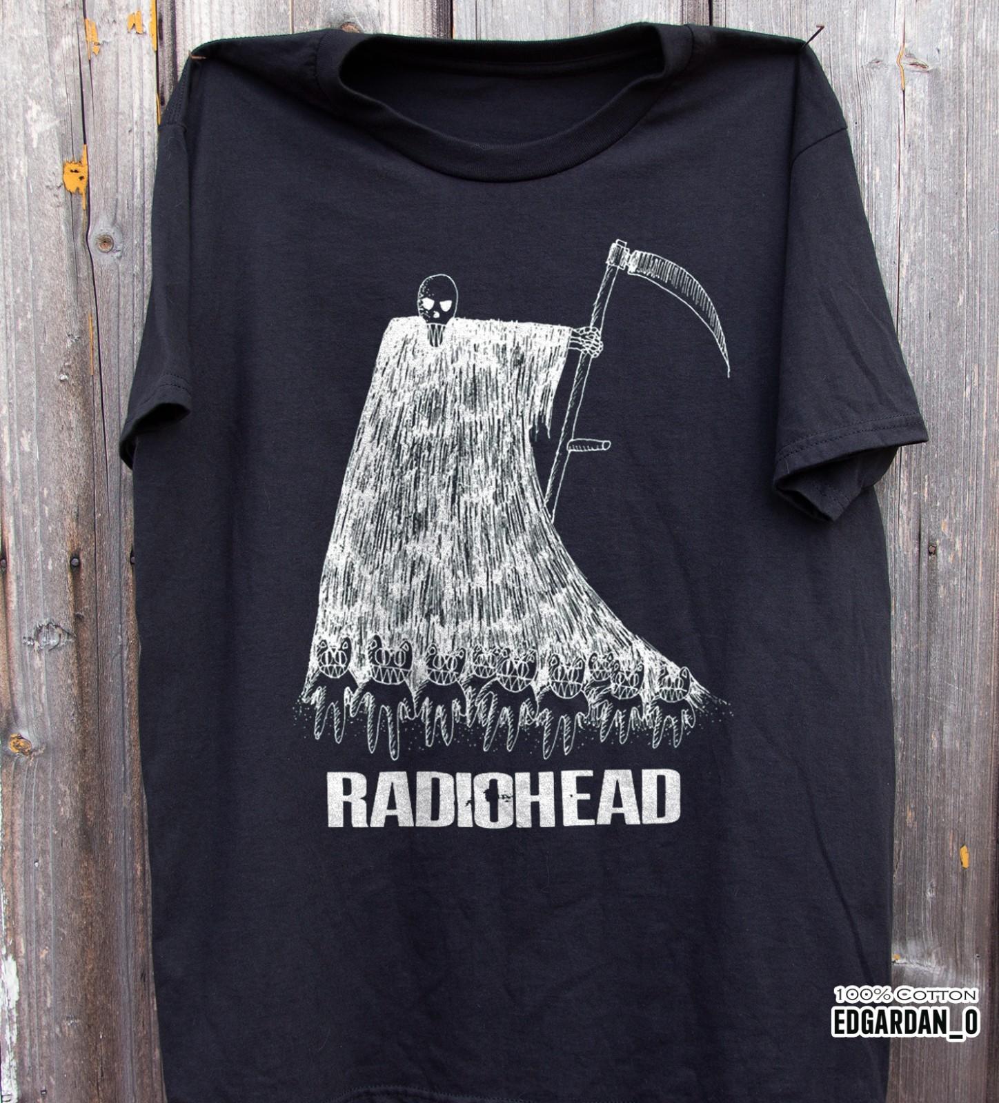 Radiohead Grim Reaper Heavy Cotton Black Unisex T-shirt Size S-5XL XL