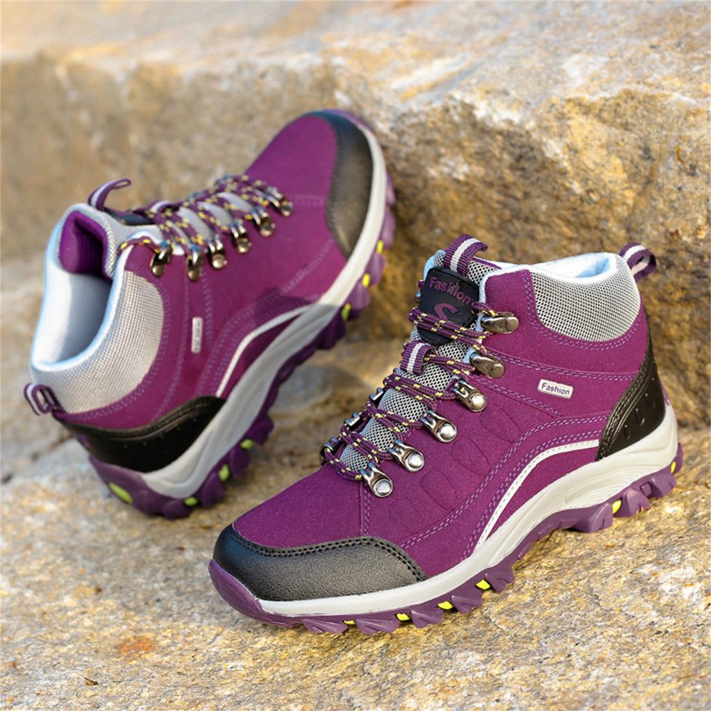 TUINANLE High Quality Blue Men's Hiking Shoes Outdoor High Top Hunting Boots Men Comfortable Trekking Boots Women