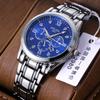 Relógio Masculino Automático Completo Luminoso À Prova D'água Calendário Pulseira de Aço