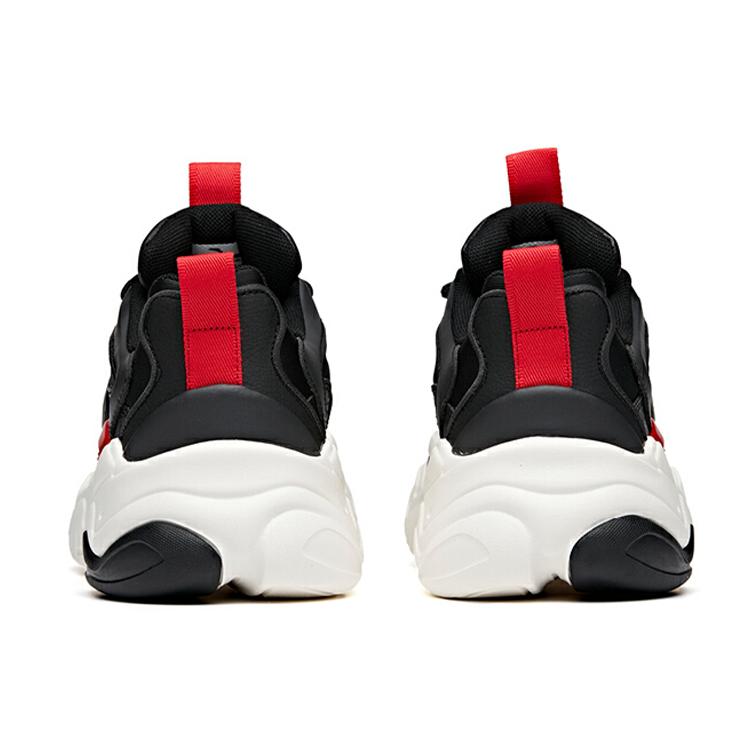 New Anta Full Credit Anti Slip Wear Resistant Low Top Chunky Sneakers Men's Black 112018882-2
