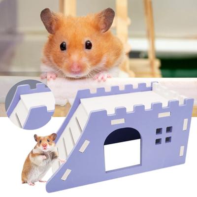 Hamster Villa with Ladder Ventilated Entertainment Venues Small Animal Hideout House for Golden Bear Rat