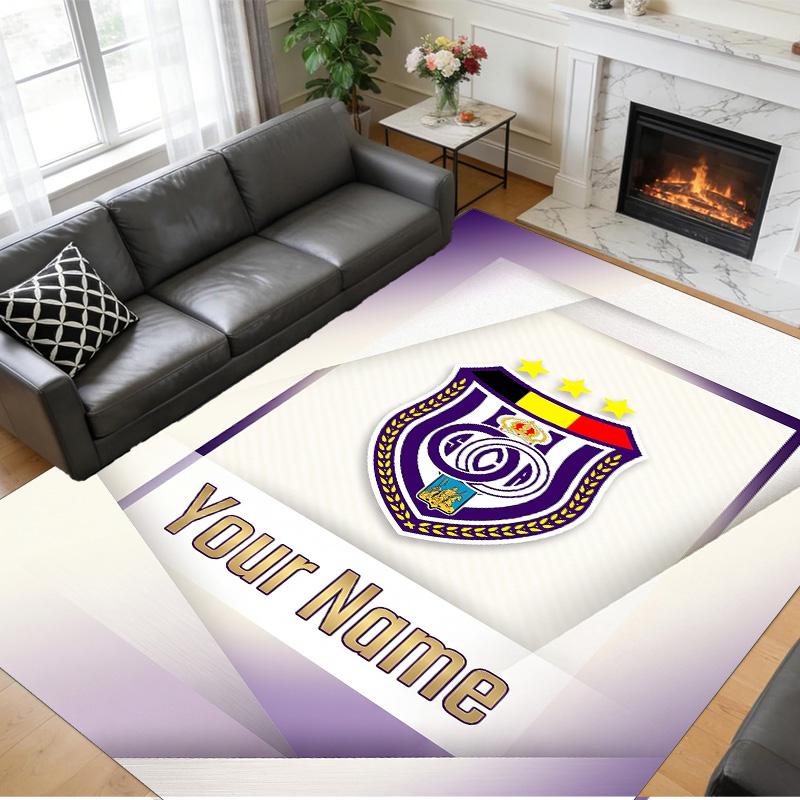 Crystal Velvet Rug Custom Name Text, Soft Non Slip Floor Mat Home DecorAnderlecht FC