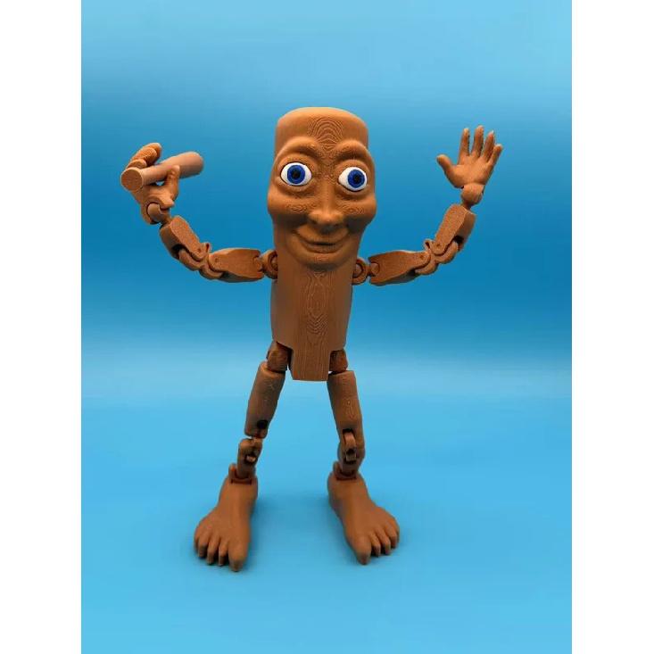 Large Articulated Figure 3D Printing Desktop Figurine Tungtungsahur Tung Tung Tung Sahur Action Figure Creative Desktop Ornament