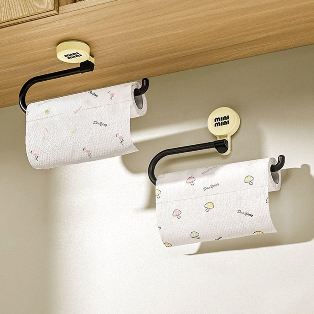 Wall-Mounted Towel Roll Dispenser Space Saving Paper Towel Rack Paper Roll Towel Holder  Door Back