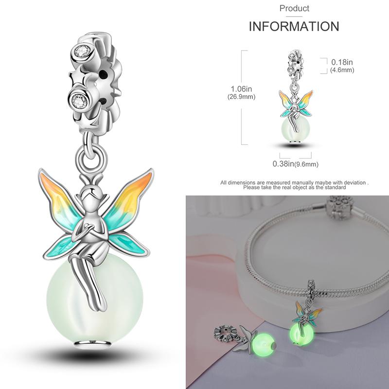Charms Plata De Ley 925 copper Original Devil's Eye Perfume Bottle Bow Silicone Spacer Beads Women Bracelet DIY Zircon Pendants