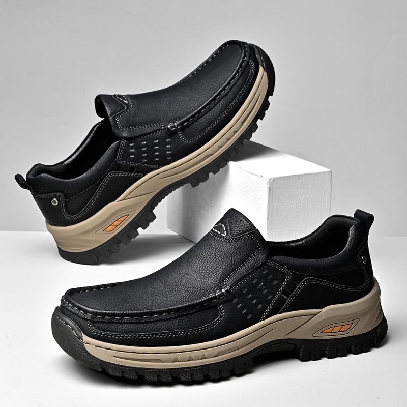 Handmade Shoes Genuine Leather Casual Shoe for Men Flat Platform Walking Outdoor Footwear Loafers
