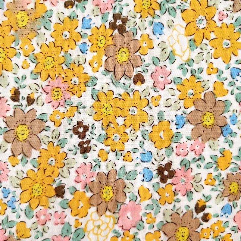 Пасторальный стиль Хлопок Мелкий Цветочный Ткань Для DIY Платье Постельное Белье Домашняя Одежда Пижамы Детская Ткань Для Шитья Младенцев Лоскутная Дизайнерская Ткань 100x145CM