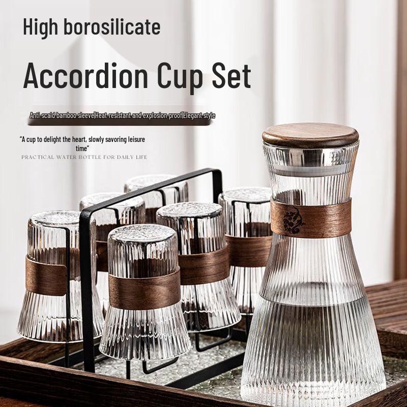 Jiakangming Chinese Style Heat-Resistant Glass Cup Set