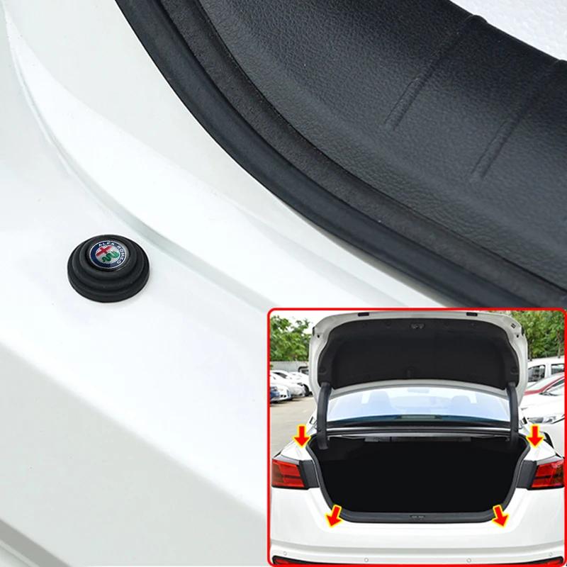 Car Stickers For Alfa Romeo Car Door Shockproof Gasket Silicone Buffer Pad Stickers For Alfa Romeo Giulia Stelvio Giulietta 156GV5