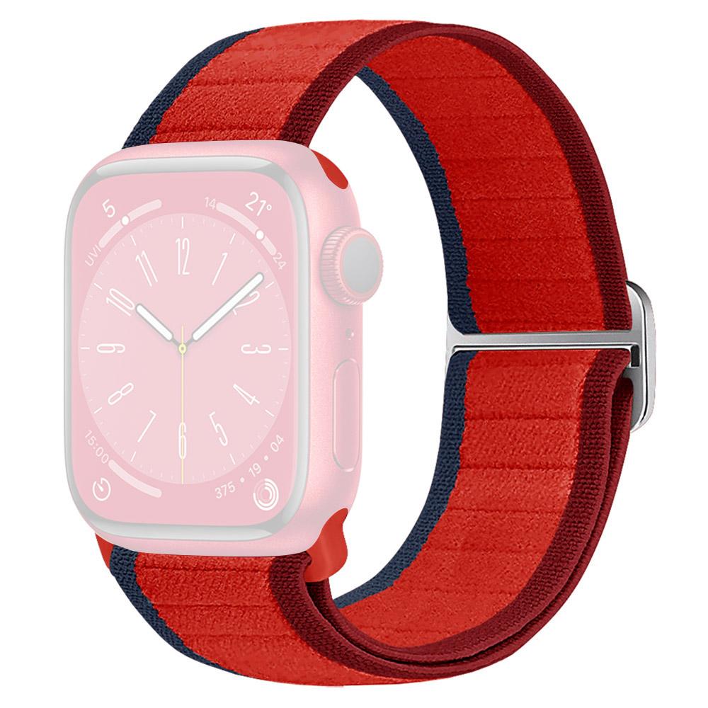 Watch Band For Apple Watch Series 10 9 8 7 SE 6 5 4 3 2 1 42mm 41mm 40mm 38mm Elastic Nylon Figure-8 Buckle Strap