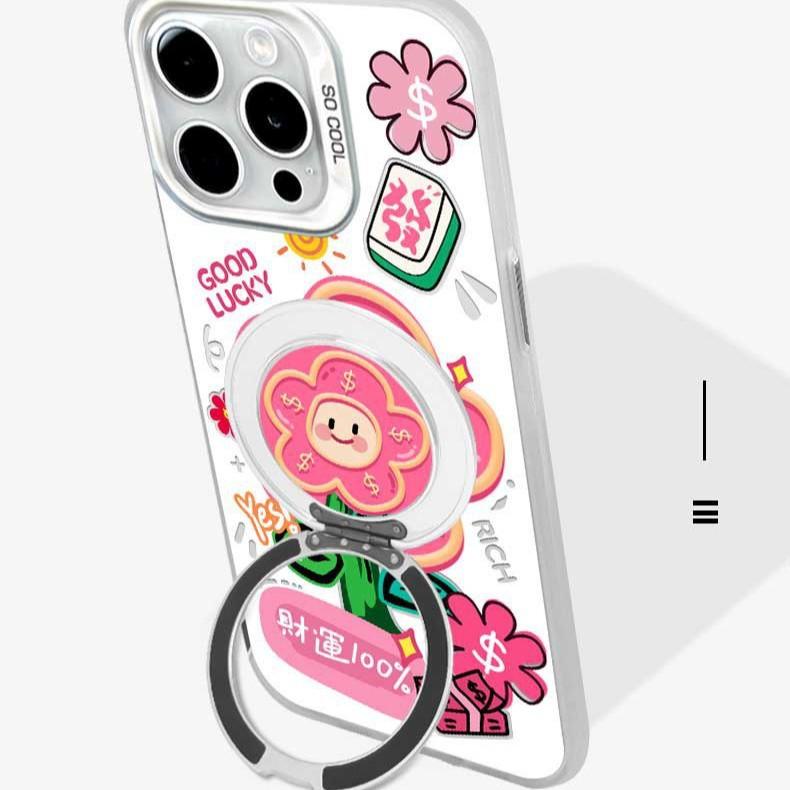 Have Money and Get Rich Flowers for Apple 16promax Mobile Phone Case for IPhone14pro New Model 13promax Creative