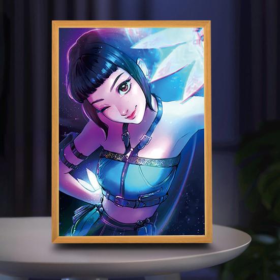 Malerei Lampe Wiederaufladbares LED Licht Leuchtende Wandkunst Licht Lebendige Farbe Kunst Beleuchtung Nachtlicht