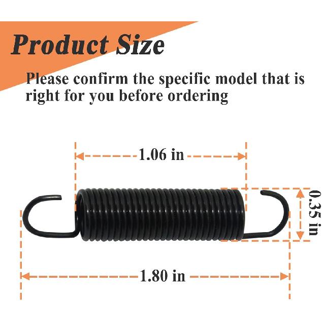 4Pcs DE61-00048A Key Spring, Microwave Door Latch Spring Replacement, Black