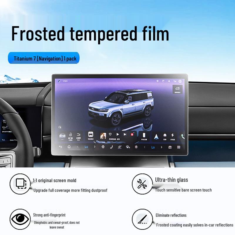 Fangchengbao Titanium 7 Tempered Film for 25 Models - Screen Protector for Car Navigation and Interior Decor