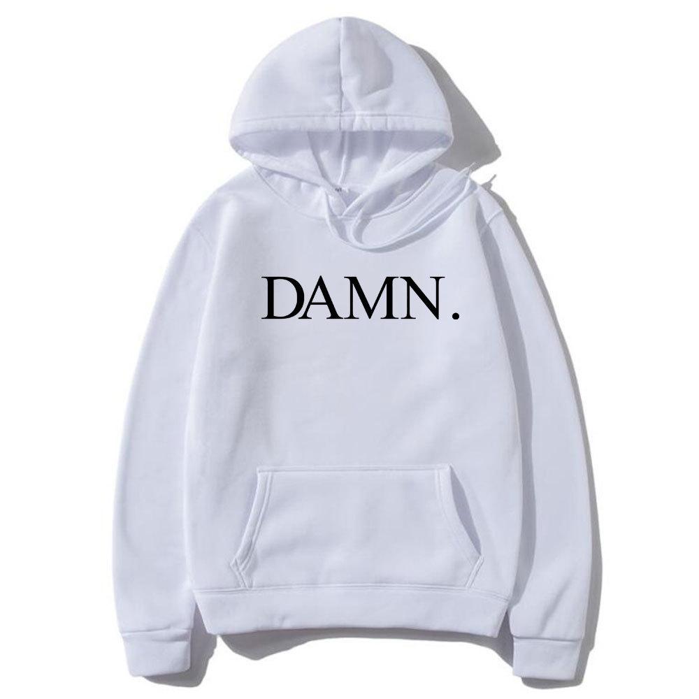 Kendrick Lamar Damn Letter Print Hoodie Herren Hip Hop