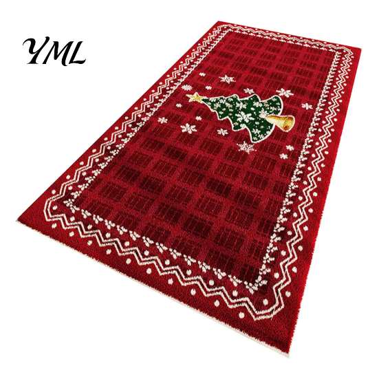 Holiday Area Rug for Living Room Christmas Bedroom Rug, Soft Imitation Cashmere Non-Slip Washable Festive Easy Care Floor Runner Entryway, Room,