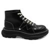 (WMNS) Alexander McQueen Tread Lace Up Boot 'Black Silver' Women's 595469WHQSG1090