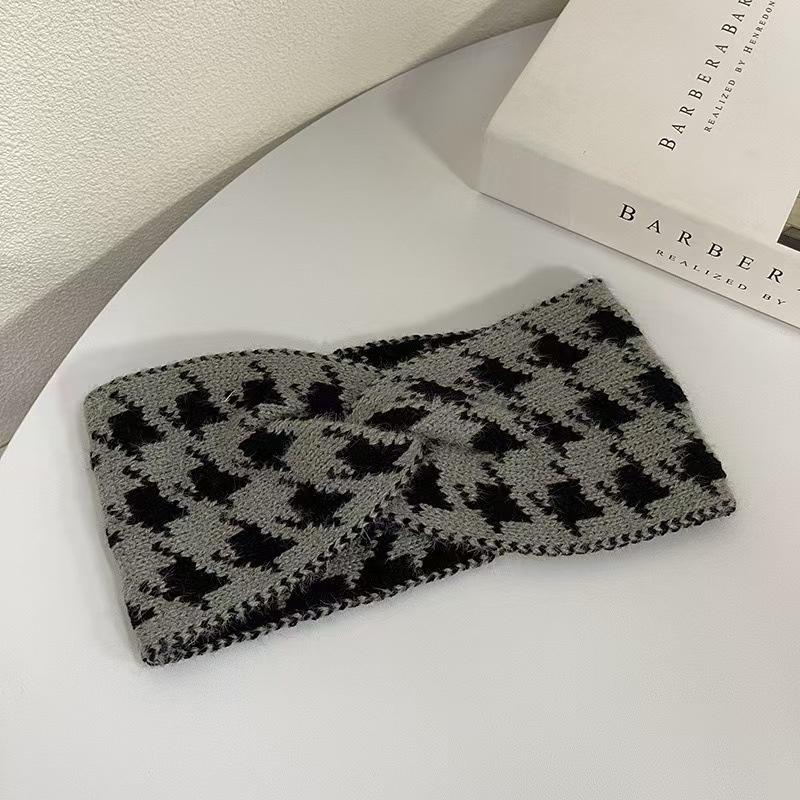 

Women Winter Wide Headband Solid Color Knitted Warm Headwrap Girls Punk Elastic Headwear Sports Hair Bands Accessories