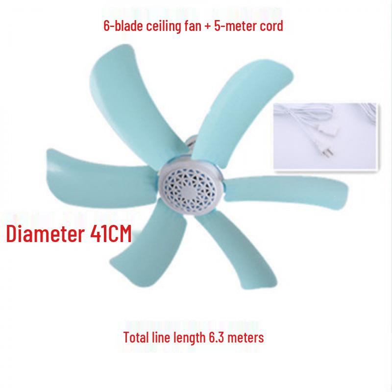 Compact Silent Ceiling Fan for Dorms and Bedrooms