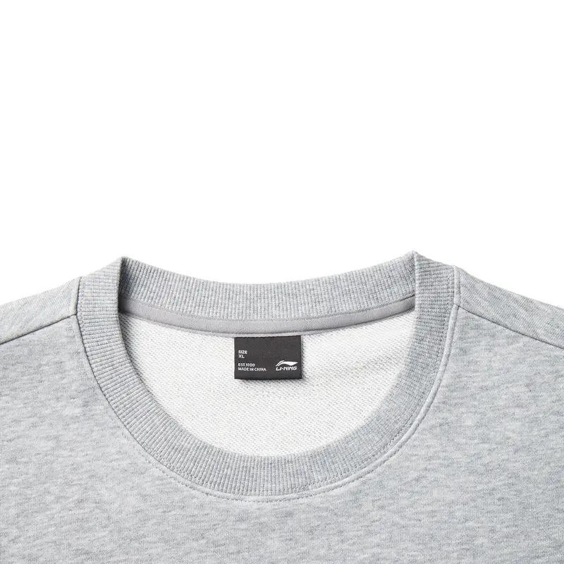 Li-Ning Minimalist Fashion Skin-Friendly Comfortable Versatile Round Neck Pullover Long Sleeve Sweatshirt Casual Sports Suit AWDVA97-2+AKLU881-1