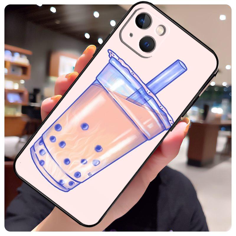 Boba Milk Tea Case For iPhone 13 Pro Max 16 15 11 12 14 17 Pro Max mini 15 16 Plus 16e 17 Air Phone Cover