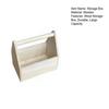 Scatola portaoggetti con manico, grande capacità, design aperto e portatile, texture legno, organizer durevole, per scrivania e souvenir